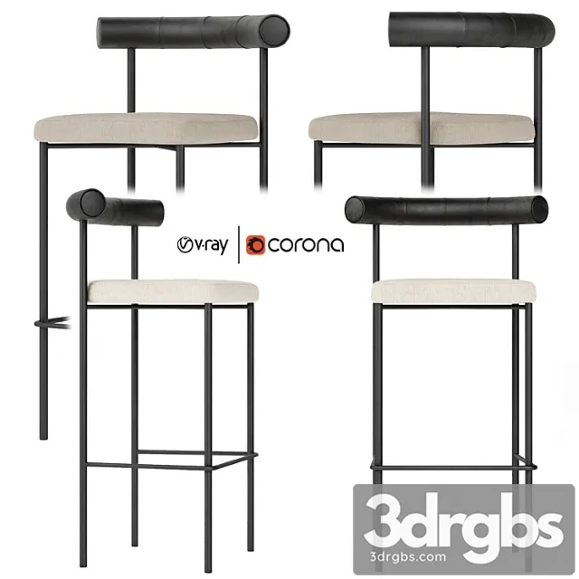 Kashmir barstool simon james resident 2 3D Model Free
