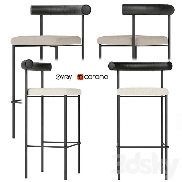 Kashmir Barstool Simon James Resident 3DModel