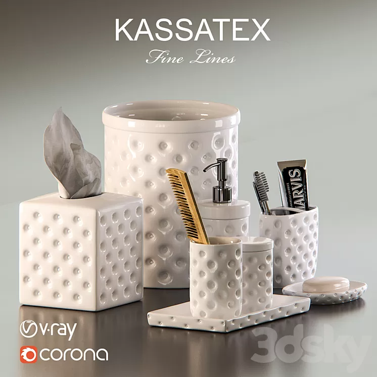 Kassatex Home - Savoy Accessories 3D Model