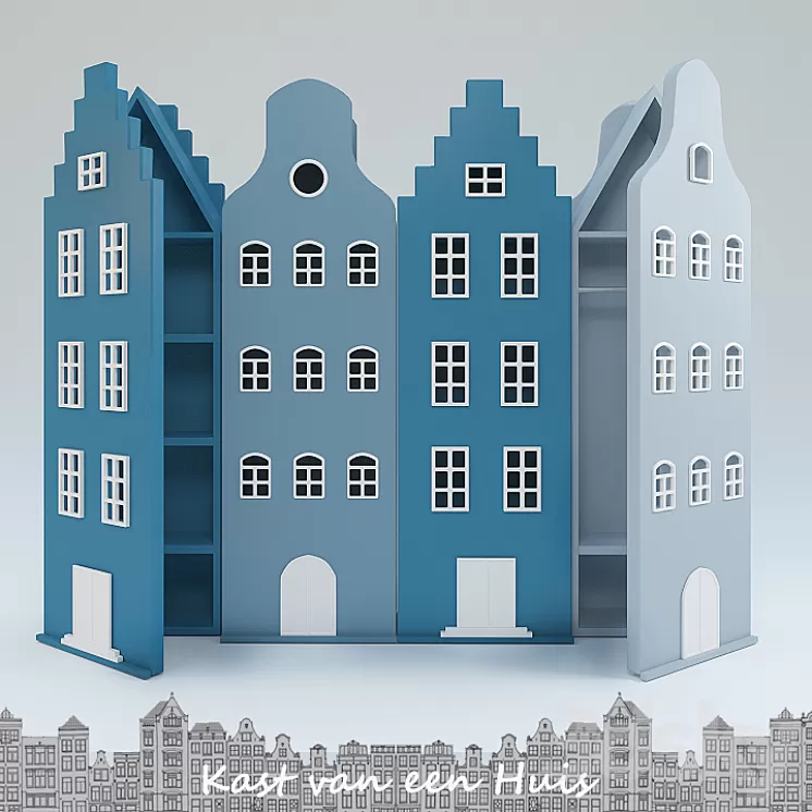 Kast van een Huis 3D Model