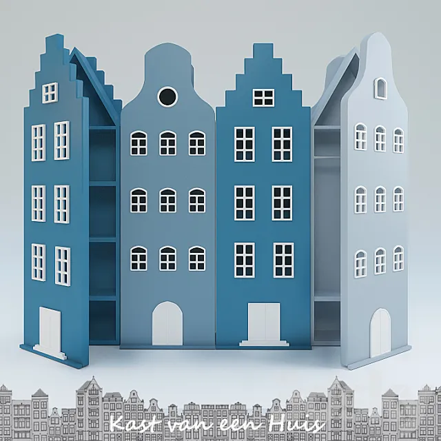 Kast van een Huis 3D Model