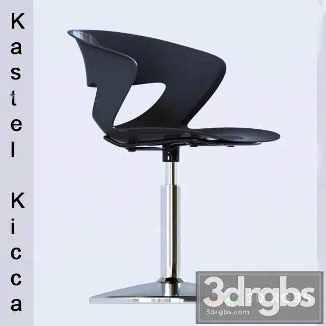 Kastel Kicca Bar Stool 3D Model Free