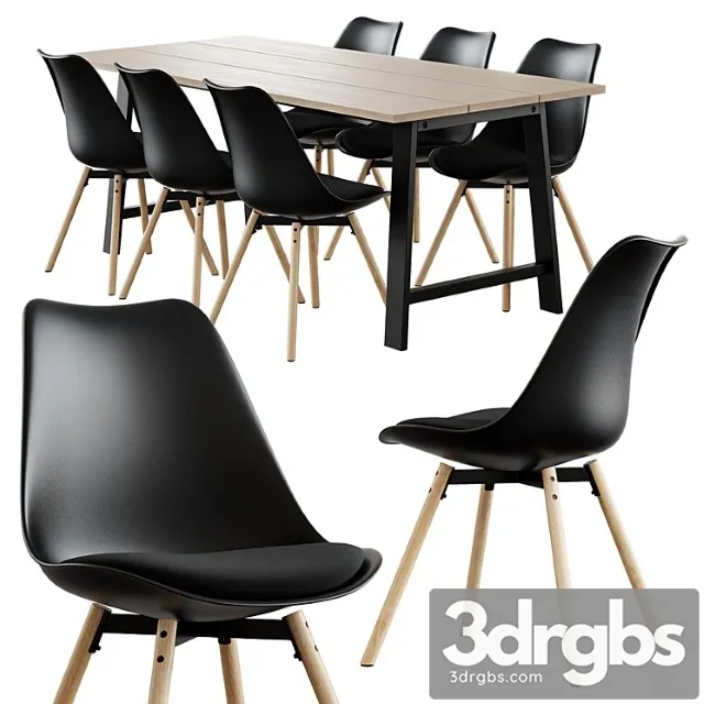 Kastrup chair + gadeskov table 3D Model Free