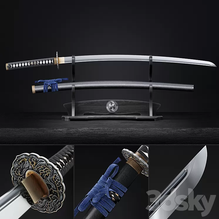 Katana japanese sword 3D Model