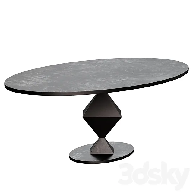 KATANA OVAL DINING TABLE 3DModel