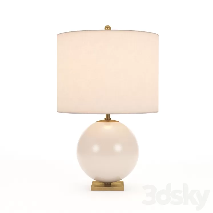 Kate Spade New York Casual Elsie Table Lamp In Blush Painted Glass 3D Model