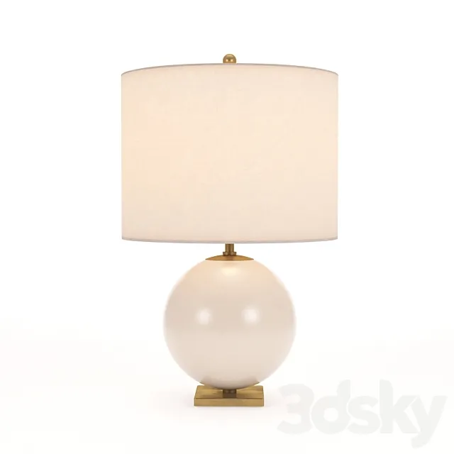 Kate Spade New York Casual Elsie Table Lamp In Blush Painted Glass 3DModel