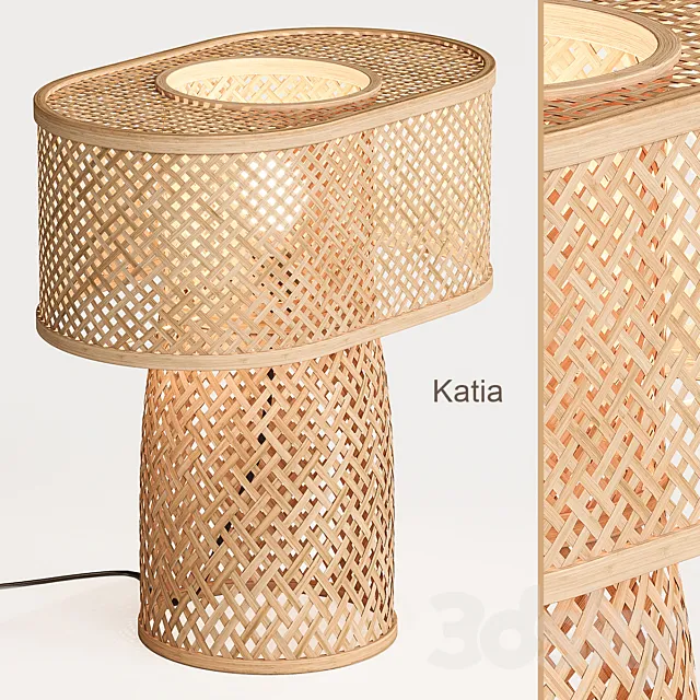 Katia bamboo table lamp La Redoute 3D Model