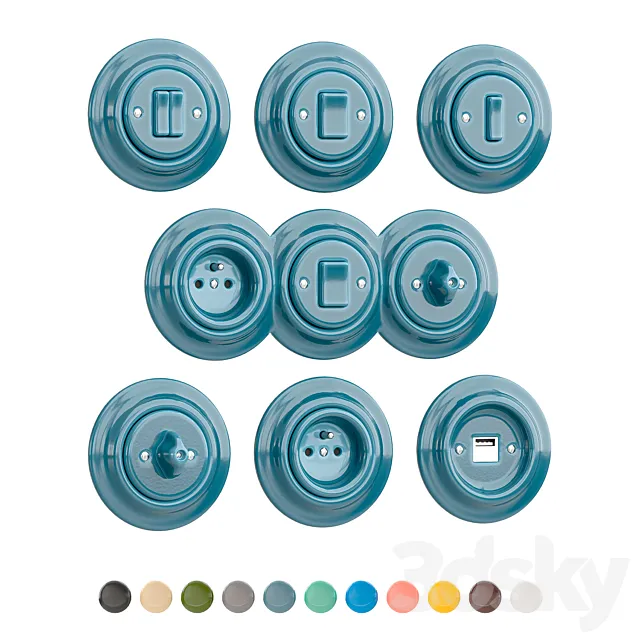 Katy Paty sockets 3D Model