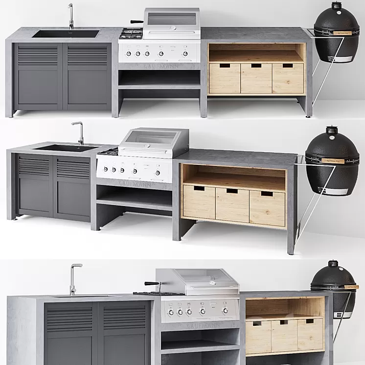 Kaufmann T-Bone Outdoor Kitchen 3D Model