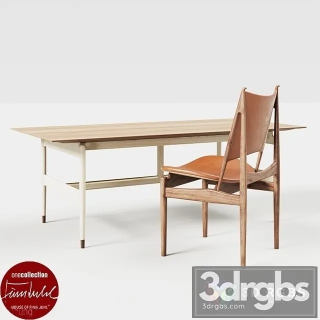 Kaufmann Table Egyptian Chair 3D Model Free