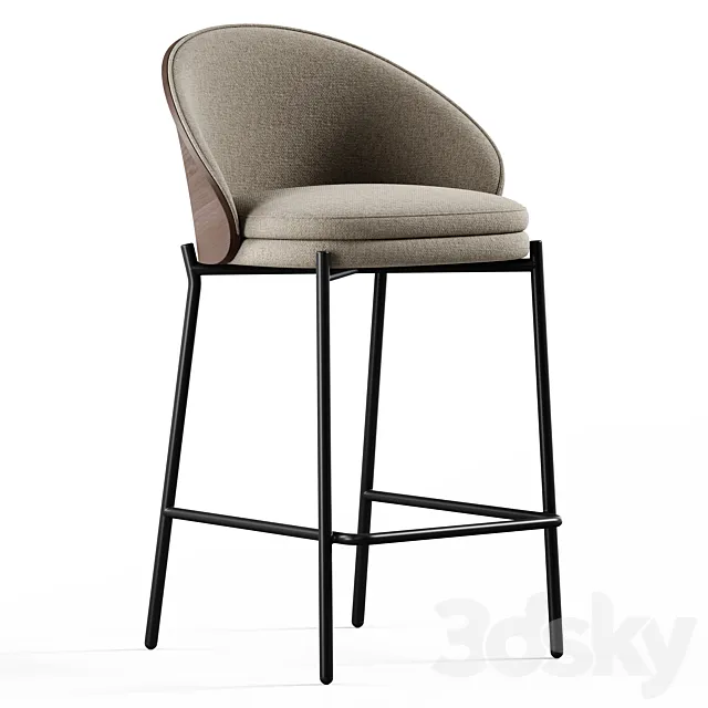 Kave Home - Eamy Bar stool 3D Model