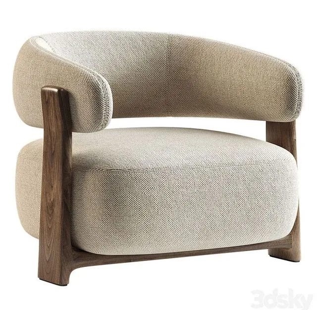 Kave Home Granite Armchair 3D Model