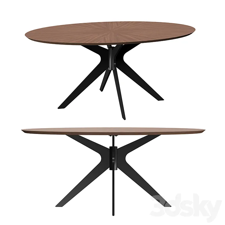 Kave Home Naanim eettafel 180x110 3D Model Free