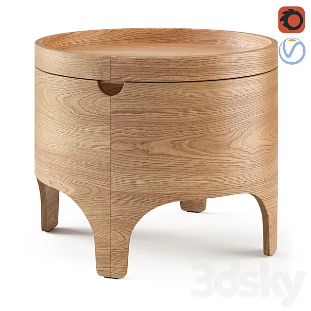 Kave Home Octavia bedside table 3D Model