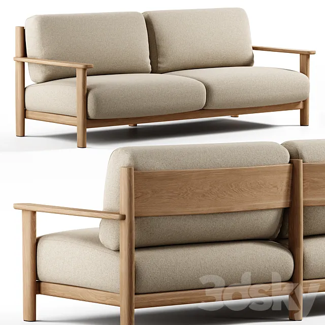 Kave Home – Tirant 3 Seater Sofa 3D Model