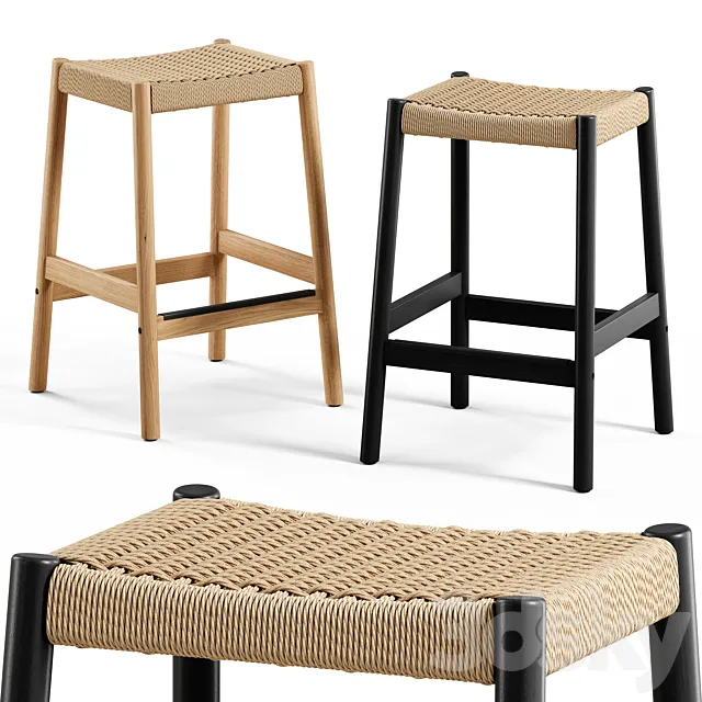 Kave Home – Yalia stool 3D Model