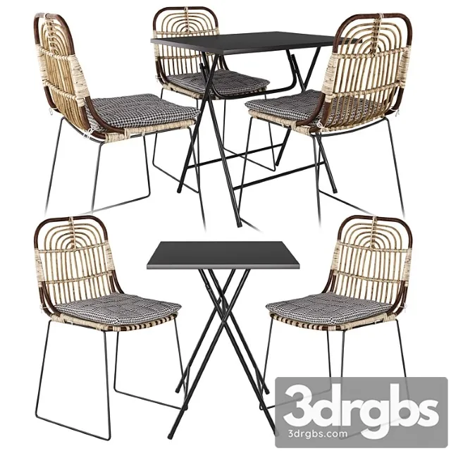 Kawa chair and house doctor table 2 3D Model Free