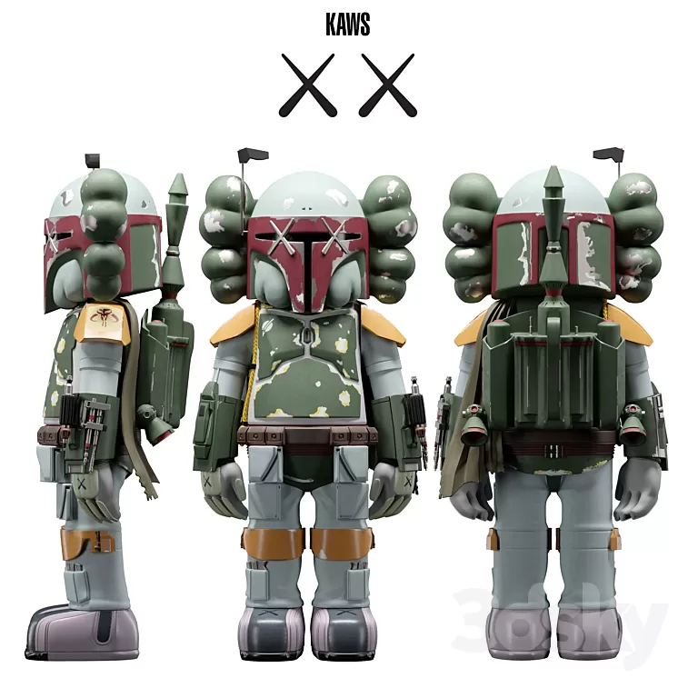 KAWS Boba Fett Companion 3D Model