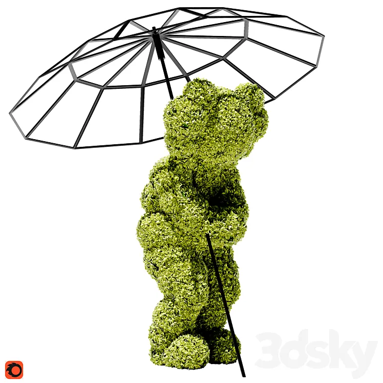 Kaws Booth Bush 3D Model Free