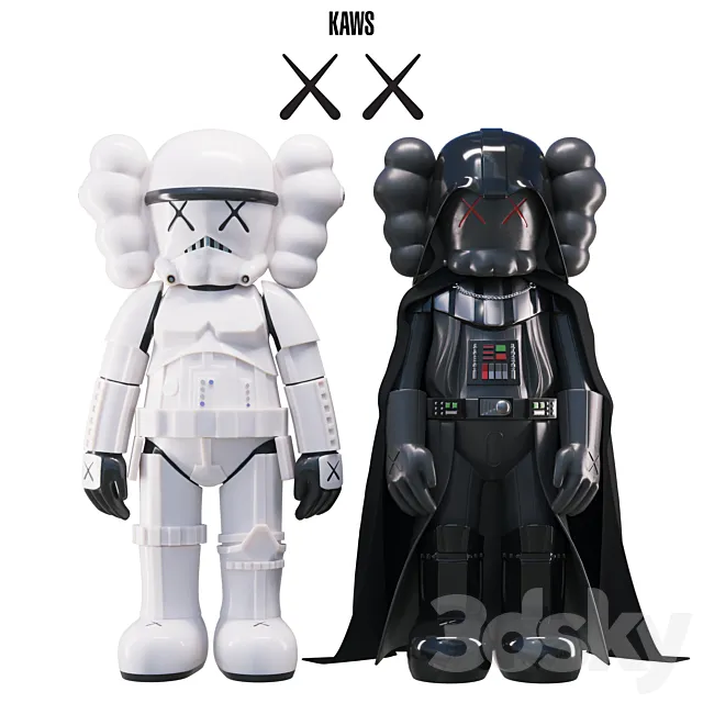 KAWS Stormtrooper Darth Vader 3D Model