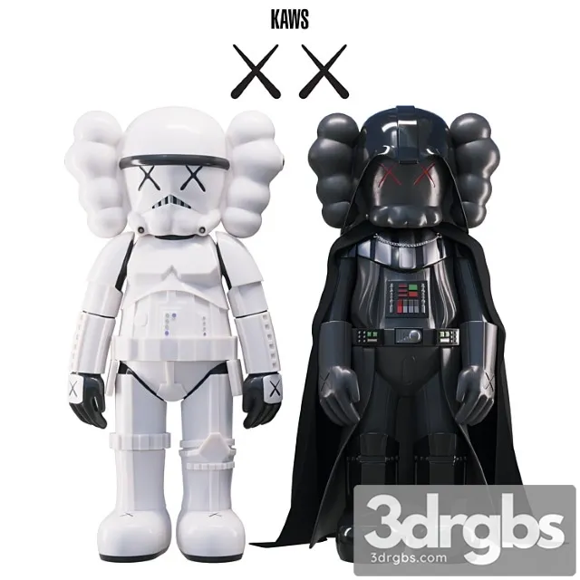 KAWS Stormtrooper Darth Vader 3D Model Free