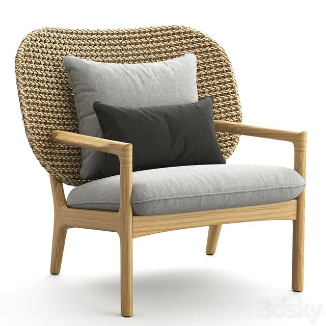 Kay Low Back Lounge Chair 3D Model