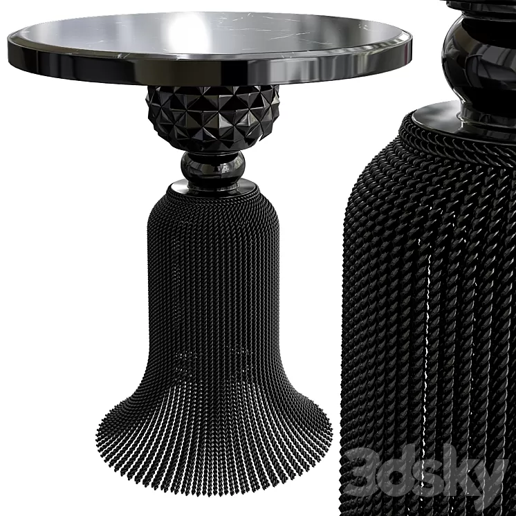 Kay Noir Marble Tassel Table 3D Model