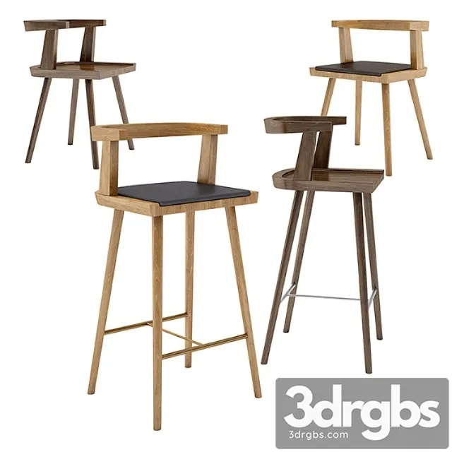 Kbh fumed oak chair 2 3D Model Free