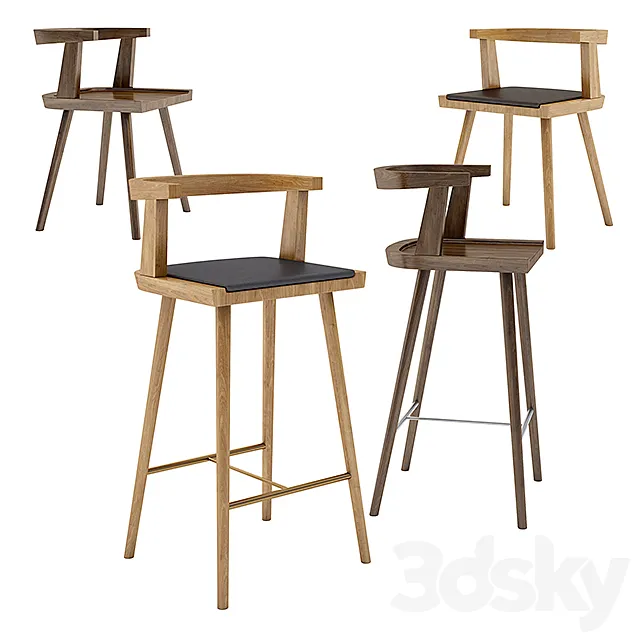 Kbh Fumed Oak Chair 3D Model
