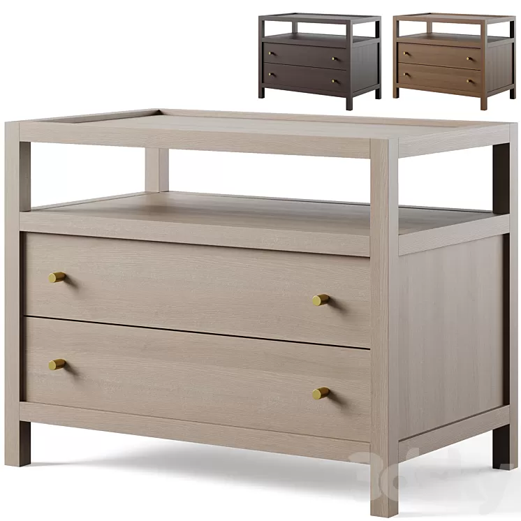 Keane Charging Nightstand by Crate and Barrel 3D Model