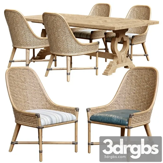 Keeling Woven Side Chair 3D Model Free