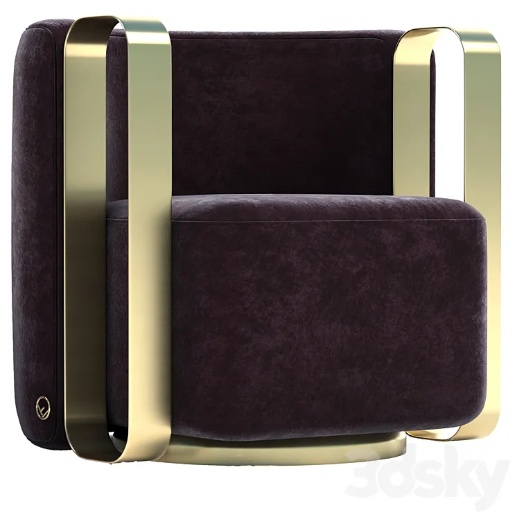 Kelly BRACELET ARMCHAIR 3D Model Free