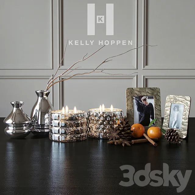 Kelly Hoppen | Lyra Candle set 3D Model