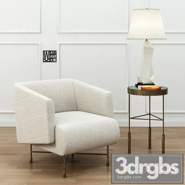 Kelly Wearstler Bijoux Lounge Chair 3D Model Download