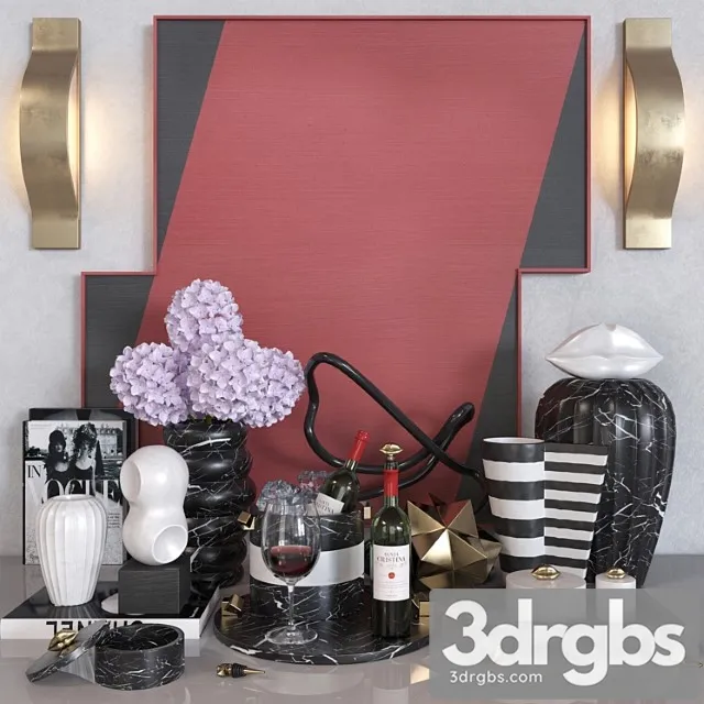 Kelly Wearstler Decor Set 1 3D Model Free