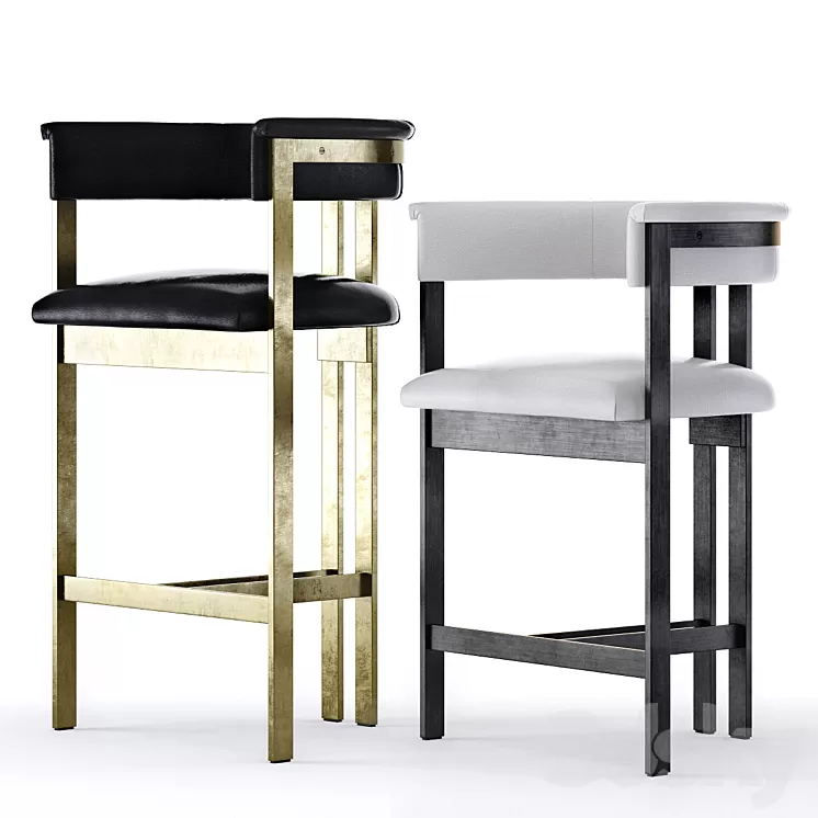 Kelly Wearstler Elliot Bar and Counter Stools 3D Model