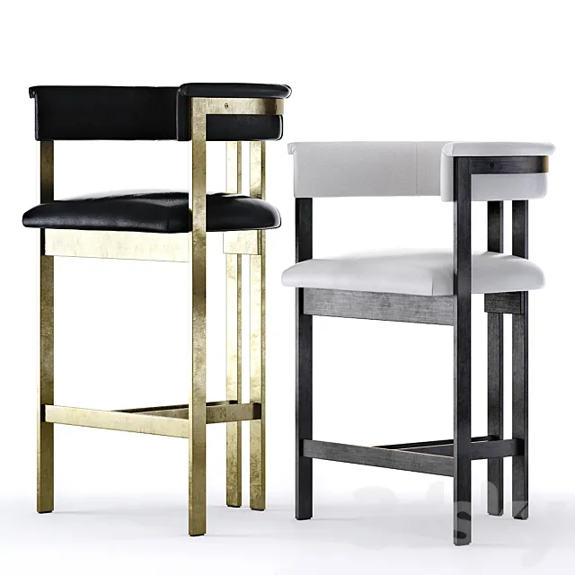 Kelly Wearstler Elliot Bar and Counter Stools 3DModel