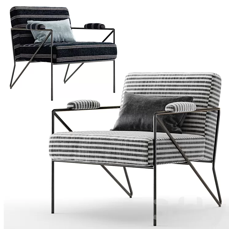 Kelly Wearstler Emmett Lounge Chair 3D Model