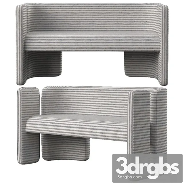 Kelly wearstler fairfax settee 2 3D Model Free
