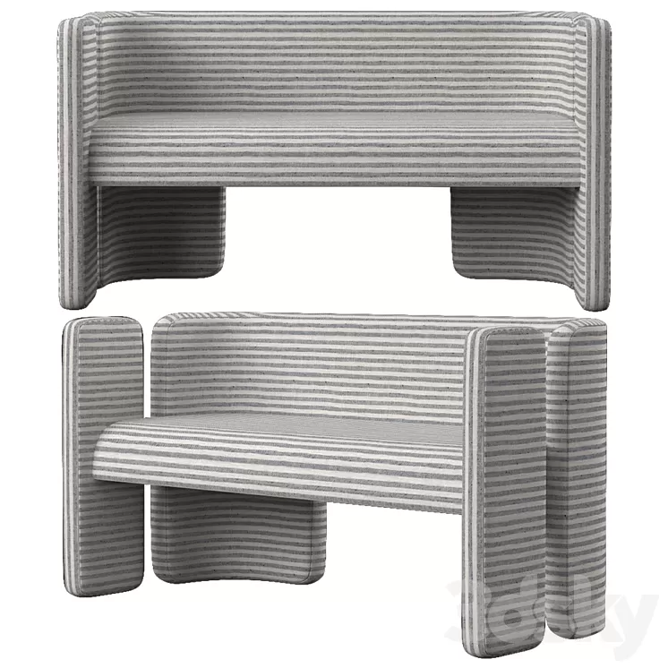 Kelly Wearstler Fairfax Settee 3D Model