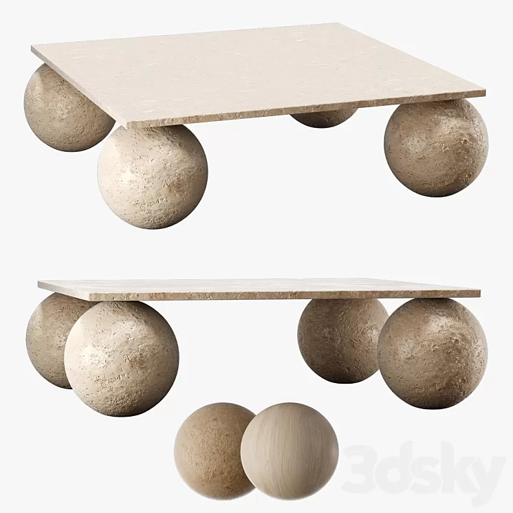 Kelly Wearstler-morro square coffee table 3D Model Free
