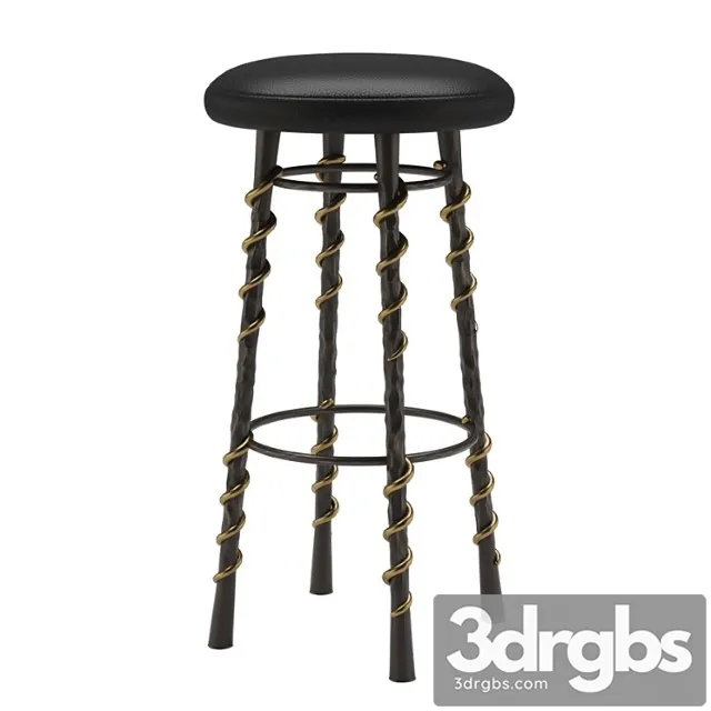 Kelly Wearstler Serpent Barstool 3D Model Free
