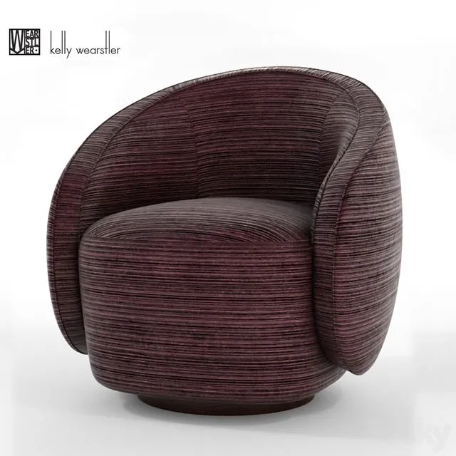 Kelly Wearstler Wetherly Swivel Chair 3D Model