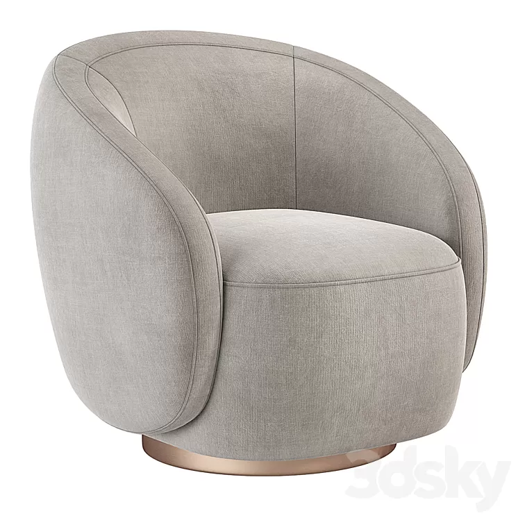 Kelly Wearstler Wetherly Swivel Chair 3D Model Free