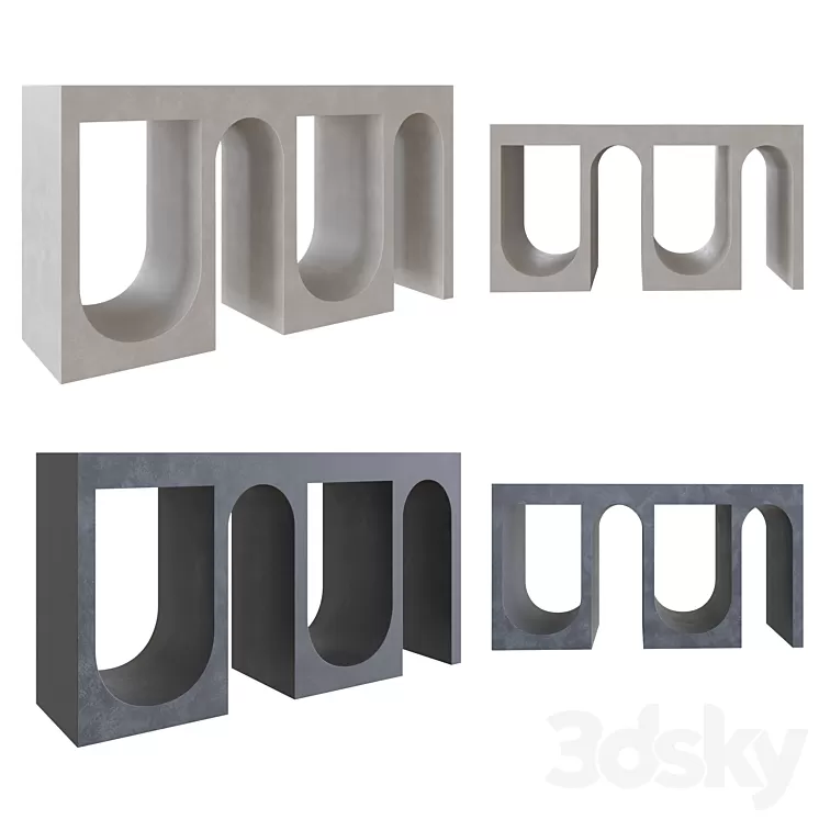 kellywearstler Roxbury Console 3D Model