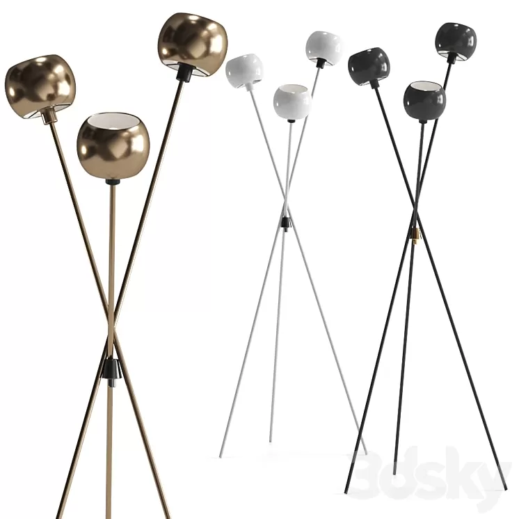 Kenner Tripod Floor Lamp 3D Model
