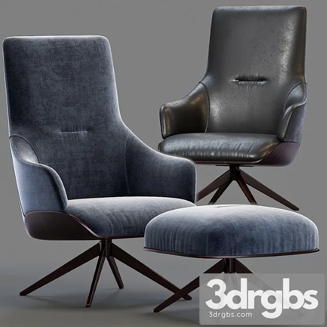 Kensington molteni & c armchair 3D Model Free