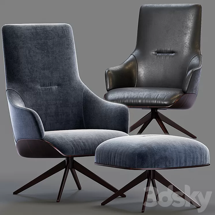 Kensington Molteni & C Armchair 3D Model