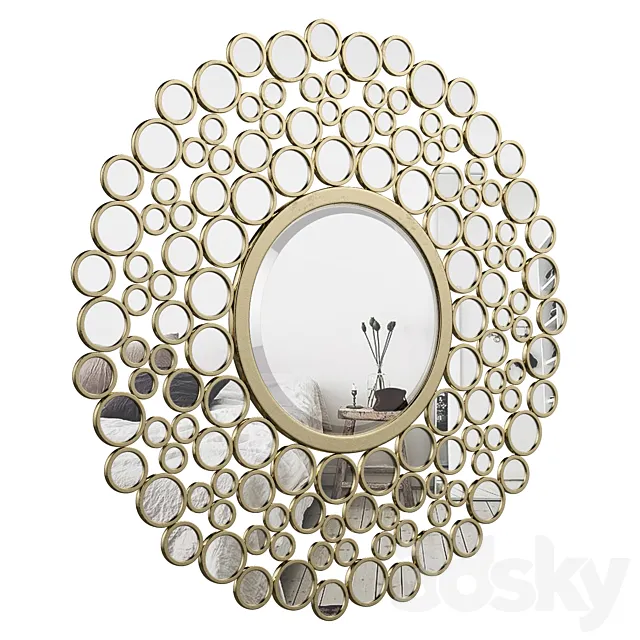 Kentwood Round Wall Mirror VKGL1574 3D Model